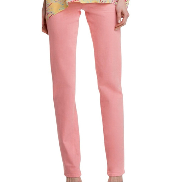 Lilly Pulitzer Denim - Lilly Pulitzer Worth Straight Leg Pants - Peachy Pink Color-Size Women’s 8